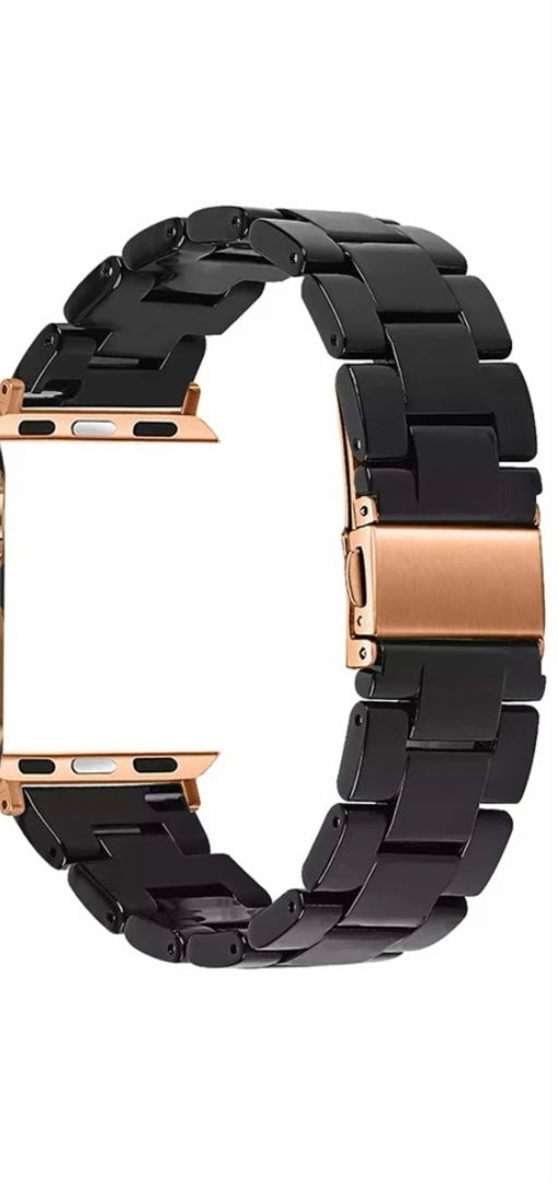 Apple Watch band 42 Black/ Gold